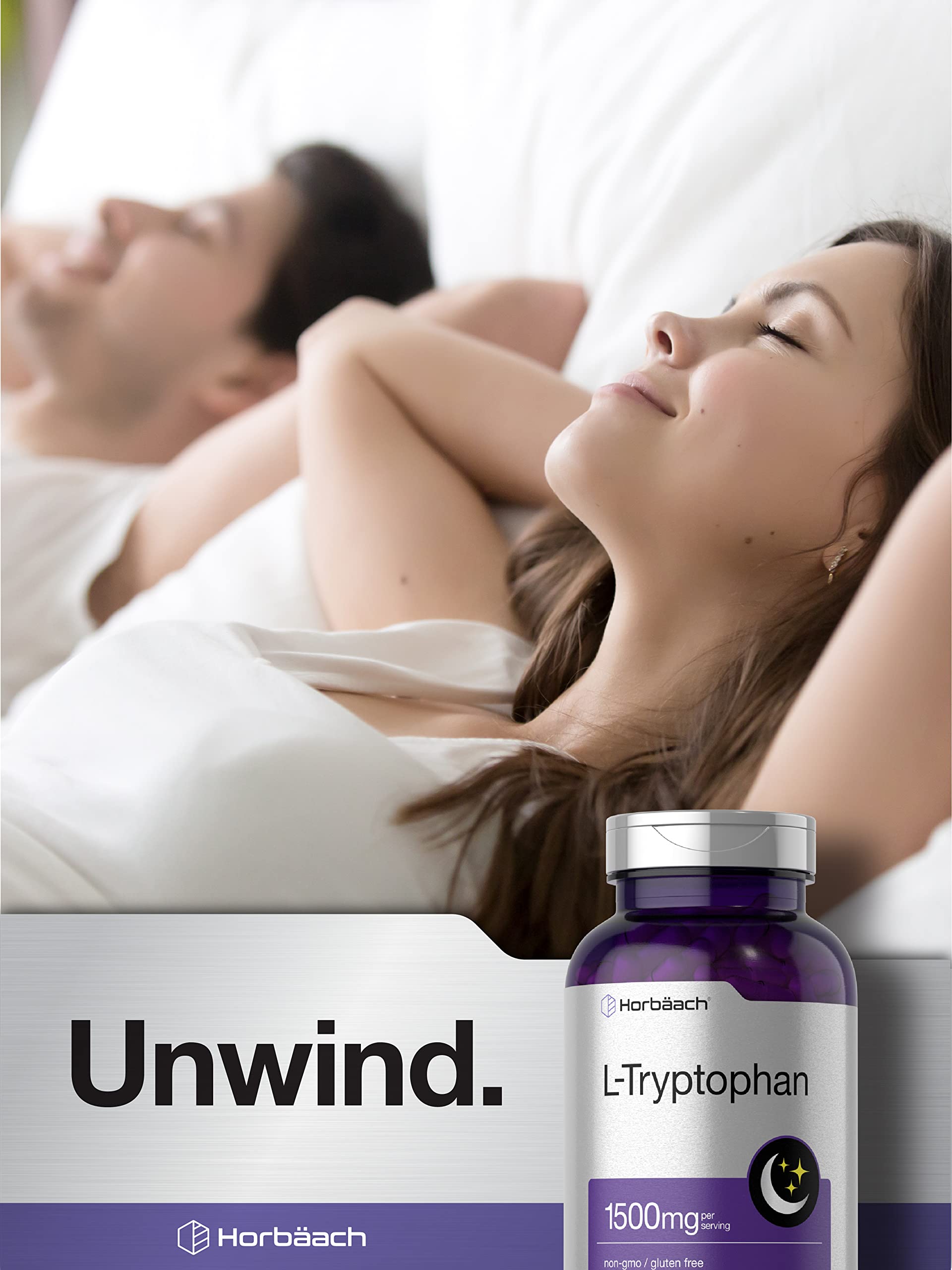 L Tryptophan 1500mg Capsules | 240 Count | Nighttime Formula | Non-GMO, Gluten Free HorbäachBuy Supplements Australia