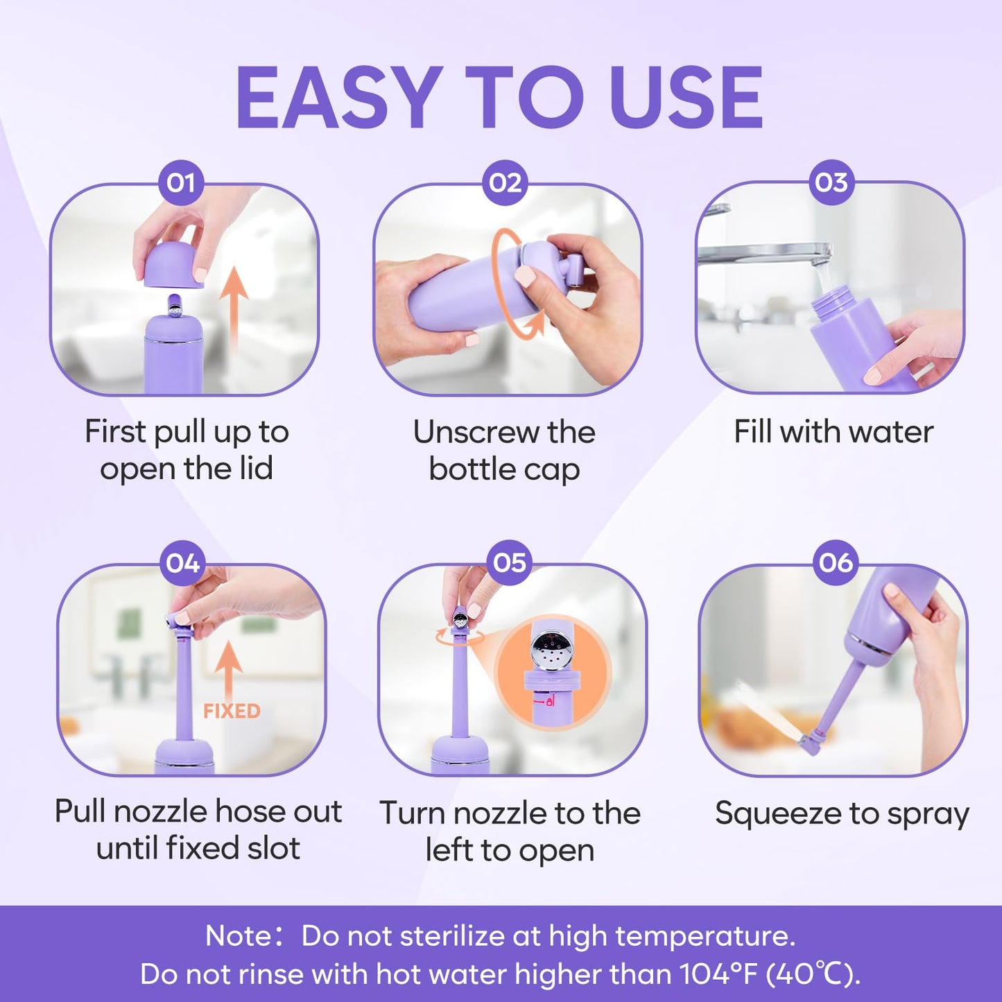 Portable Peri Bottle for Postpartum & Perineal Care: Easy@Home Handheld Bidet Perfect for Personal Easy@HomeBuy Supplements Australia