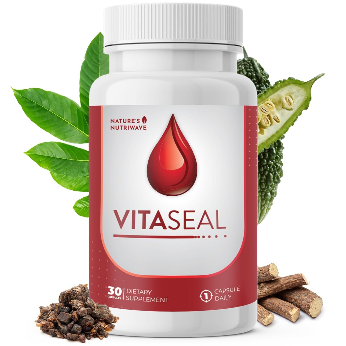 Nature’s NutriWave Vitaseal – Daily Support with Botanicals, Vitamins C E & Minerals – Natural Formula, Non-Habit Forming, Made in USA, Vegan-Friendly – 30 Capsules, 1 Month Supply Nature’s NutriWaveBuy Supplements Australia
