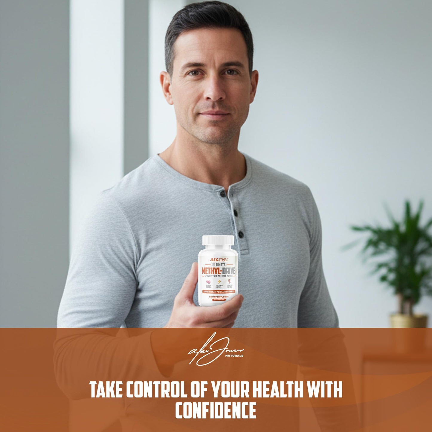 Alex Jones Naturals Methyl Drive Vitamin B Methylated Complex Formula – Mitochondrial Support Supplement w/ CoQ10, PQQ Supplement, Magnesium, B Methylated Complex & BioPerine – 60 Capsules Alex Jones NaturalsBuy Supplements Australia