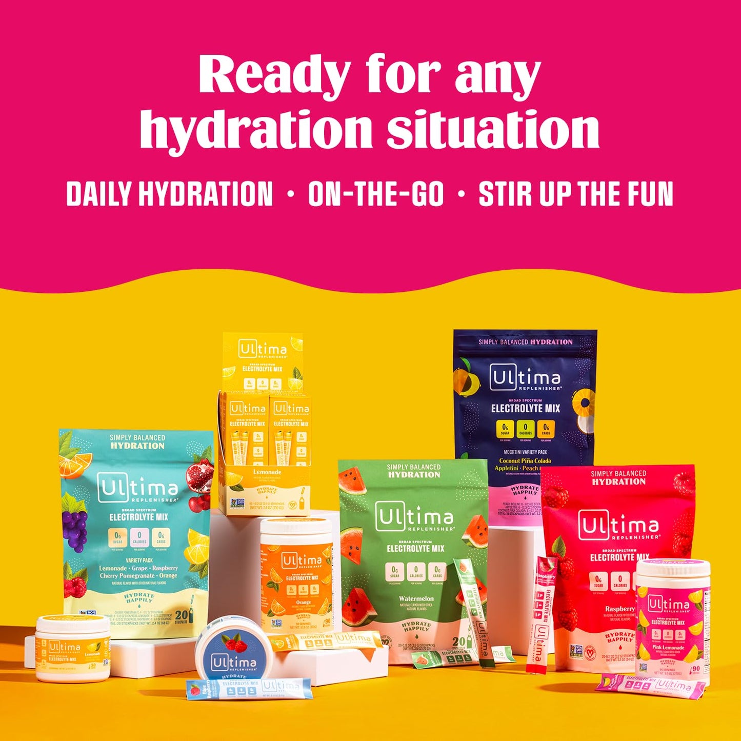 Ultima Replenisher Daily Electrolyte Drink Mix – Passionfruit, 20 Stickpacks – Hydration Ultima ReplenisherBuy Supplements Australia