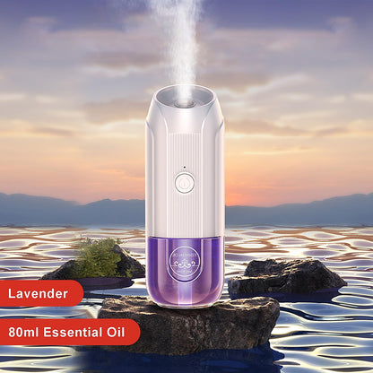 Mini Essential Oil Diffuser, Ultrasonic Mist Air Fresheners for Home with 80 ml Lavender Essential Oils DIUFJAGBuy Supplements Australia