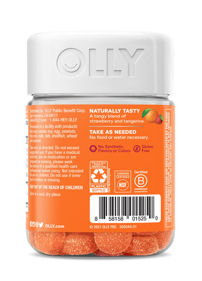 OLLY Laser Focus Gummy, Ginseng, Alpha GPC, B Vitamins, Berry Tangerine Flavor OLLYBuy Supplements Australia