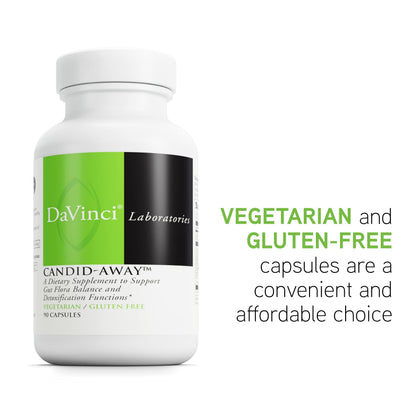 DAVINCI Labs Candid-Away - Digestive Gut Health Support, Immune System Support with Digestive Enzymes, Calcium, Magnesium & More