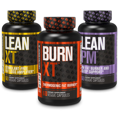 Burn-XT Thermogenic Fat Burner, Lean PM Nighttime Fat Burner & Sleep Aid Jacked FactoryBuy Supplements Australia