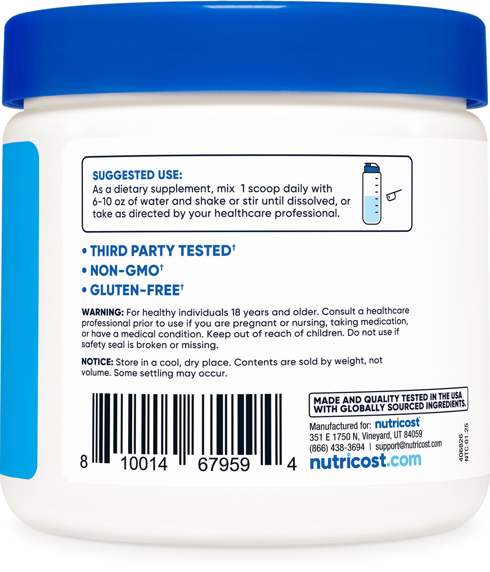 Nutricost Calcium BHB (250g) Unflavored - Calcium Ketone Salt - Non-GMO Gluten-Free NutricostBuy Supplements Australia