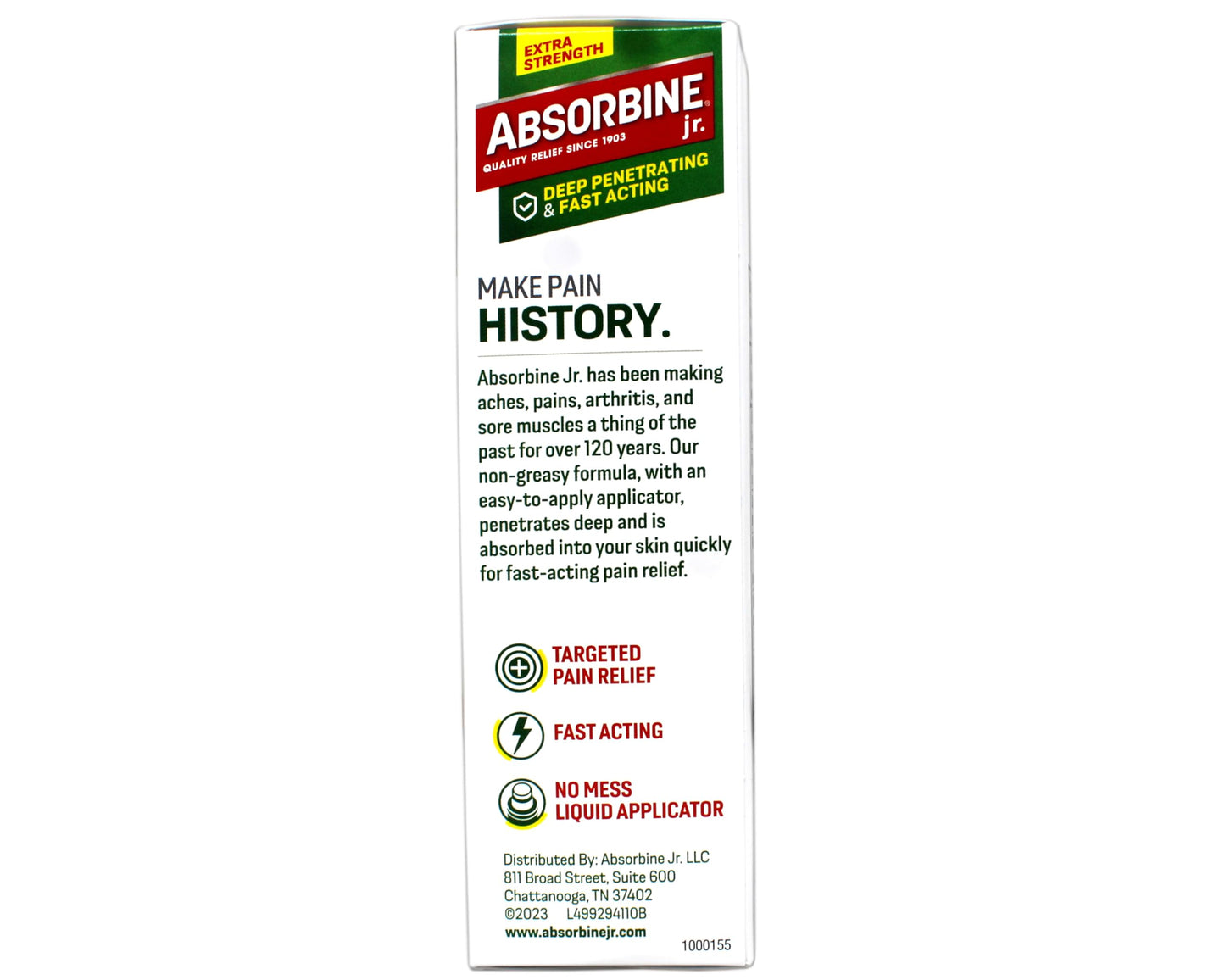 ABSORBINE JR. Extra Strength Pain Relieving Liquid, for Muscle, Joints, Arthritis Pain, with No-Mess Applicator, 4 Oz - 3 Pack AbsorbineBuy Supplements Australia