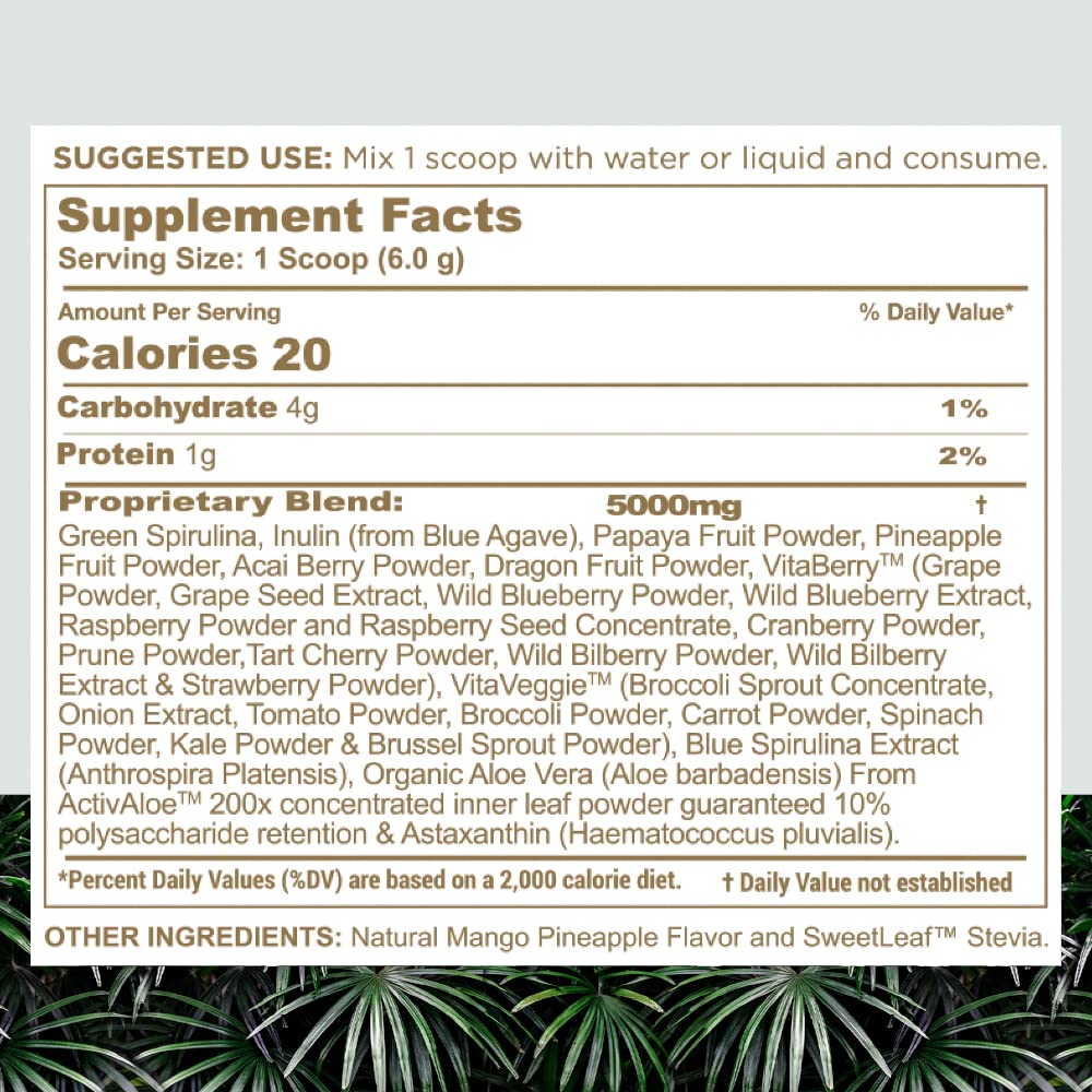 nbpure Earthy Andy Superfood Paradise, Mango Pineapple, 30 Servings nbpureBuy Supplements Australia