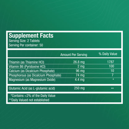 Fitina Brain Supplements for Memory and Focus with Vitamin B6 & Thiamine — High-Dose B Vitamins Nervous System and Cognitive Health Support, Daily Supplement Formula for Adults, 100 Tablets (2-Pack) FitinaBuy Supplements Australia