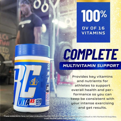 Ronnie Coleman Signature Series Vita XS Multivitamin for Men and Women, Daily Nutritional Support with B Vitamins and Minerals Ronnie Coleman Signature Series