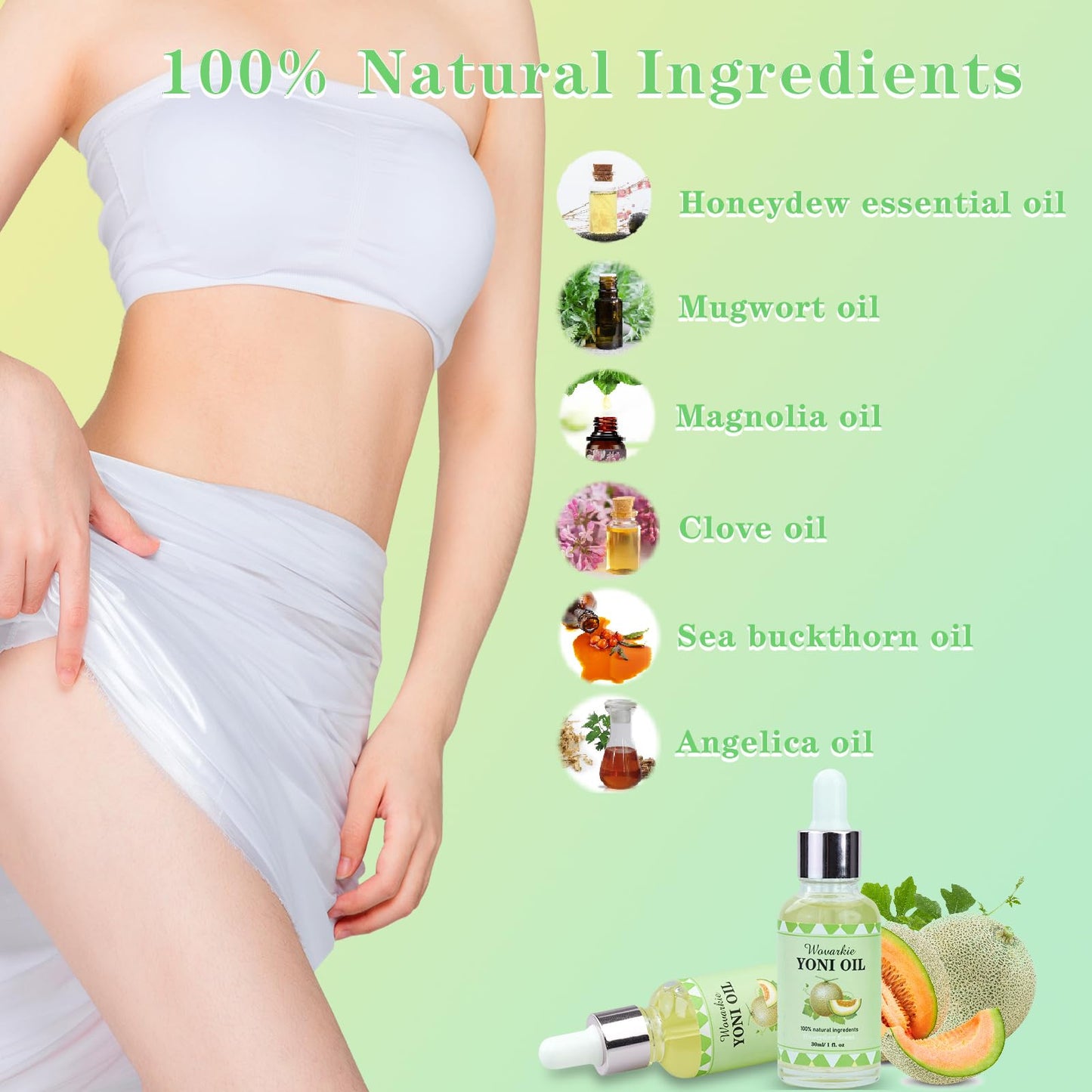 2 Packs Yoni Oil for Women, 1 fl oz/30 ml Feminine Oil Intimate Deodorant for Women, Restores Ph WovarkieBuy Supplements Australia