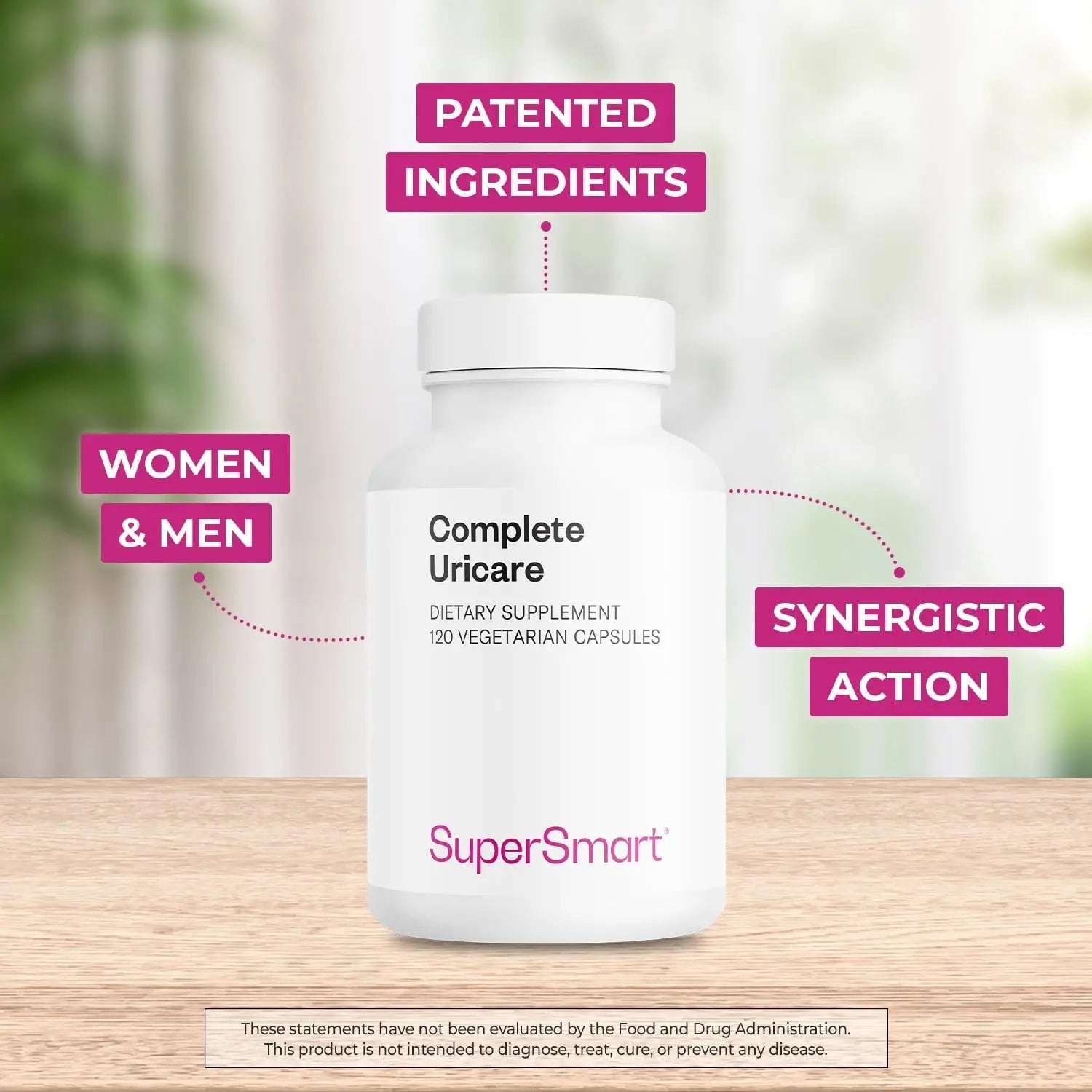 SuperSmart Complete Uricare (Patented & High Strength) - D-mannose, Go Less Pumpkin Seed, Varuna Bark - for Women & Men | Non-GMO & Gluten Free - 120 Vegetarian Capsules SupersmartBuy Supplements Australia