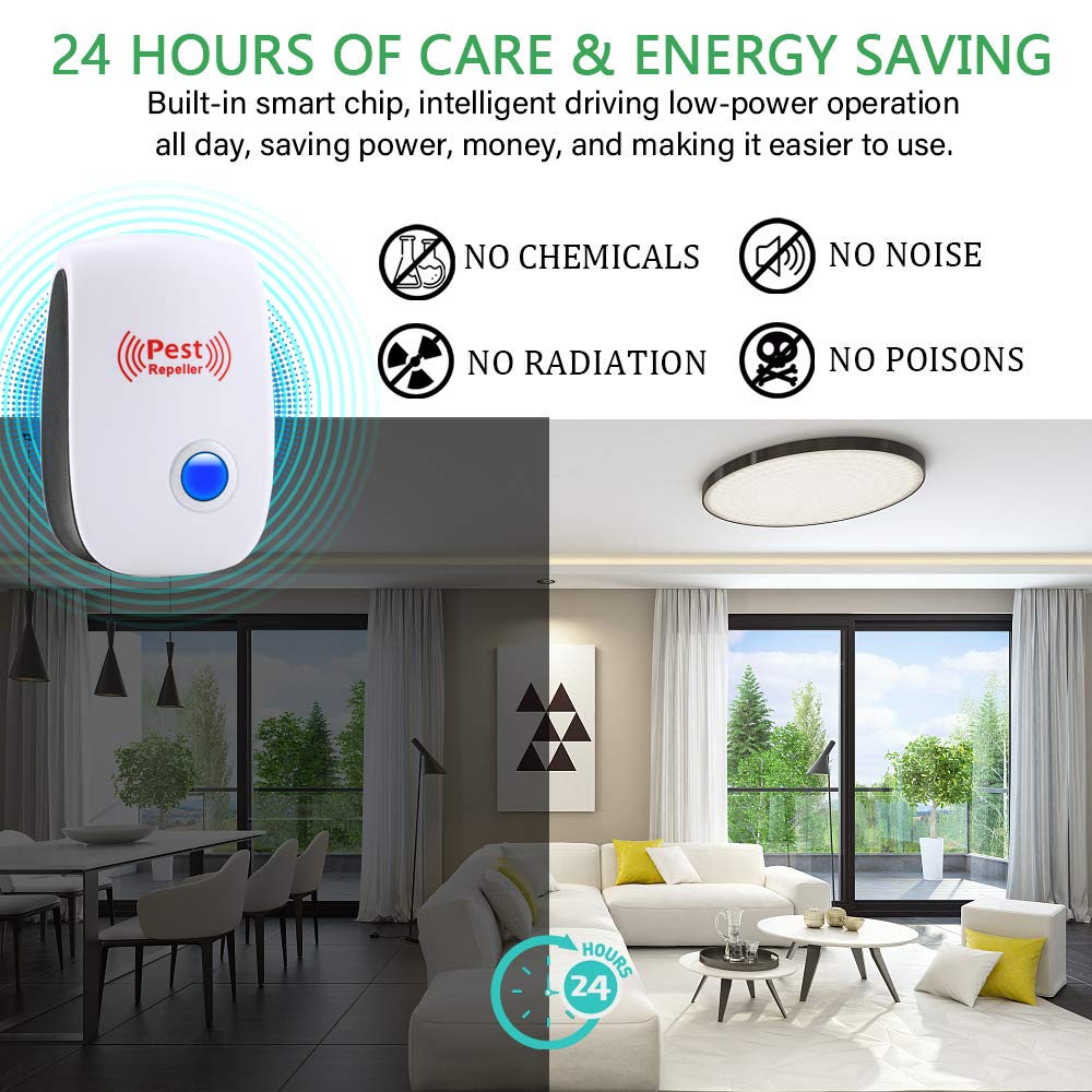 Ultrasonic Pest Repeller 6 Packs Electronic Plug in Indoor Sonic Repellent PalmandpondBuy Supplements Australia