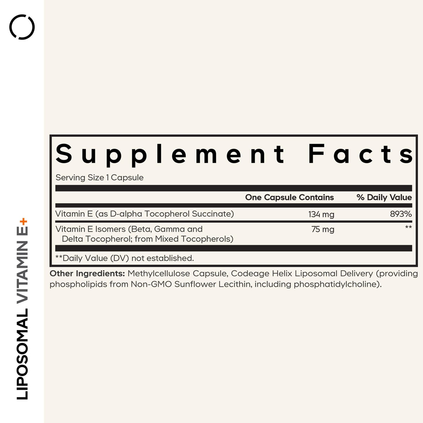 Codeage Liposomal Vitamin E Supplement - All Vitamin E Tocopherols - 3-Month Supply - Alpha Tocopherols, Beta, Gamma, and Delta - Liposomal Mixed Tocopherols - Non-GMO Phospholipid - 90 Capsules CodeageBuy Supplements Australia