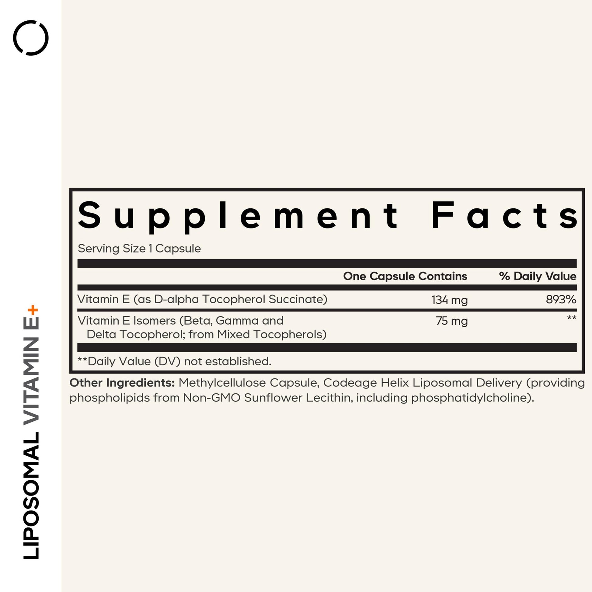 Codeage Liposomal Vitamin E Supplement - All Vitamin E Tocopherols - 3-Month Supply - Alpha Tocopherols, Beta, Gamma, and Delta - Liposomal Mixed Tocopherols - Non-GMO Phospholipid - 90 Capsules CodeageBuy Supplements Australia