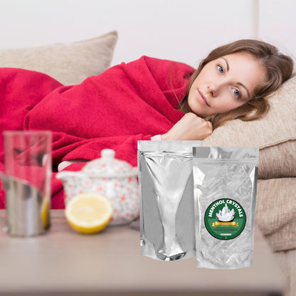 ZAVBE 1LB Menthol Crystal Mentha Arvensis Pure Natural in Resealable Bag USP Food Grade ZAVBEBuy Supplements Australia