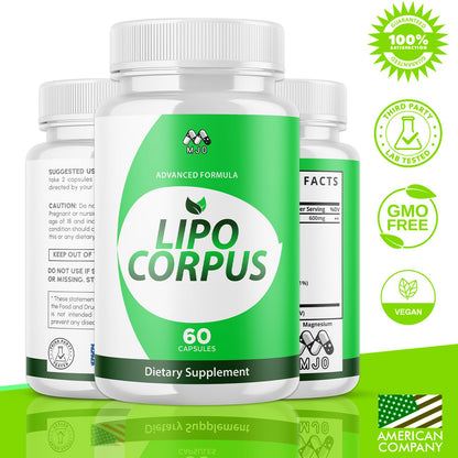 Lipo Corpus Capsules, Official LipoCorpus Supplement Pills Will All Natural Ingredients, Advanced Formula Lipo Corpus Active Lifestyle Supporting Health and Wellness for Women and Men (60 Capsules) MJOBuy Supplements Australia