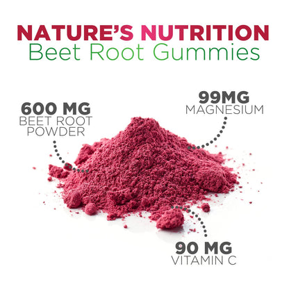 Nature's Nutrition Beet Gummies with Beetroot - Energy & Heart Health Support Nature's NutritionBuy Supplements Australia