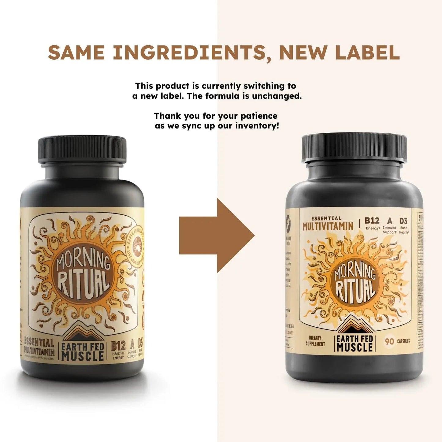 Earth Fed Muscle Morning Ritual Multivitamin for Women Supports General Health & Wellness - Multivitamin with Iron for Immune & Heart Support Earth Fed Muscle
