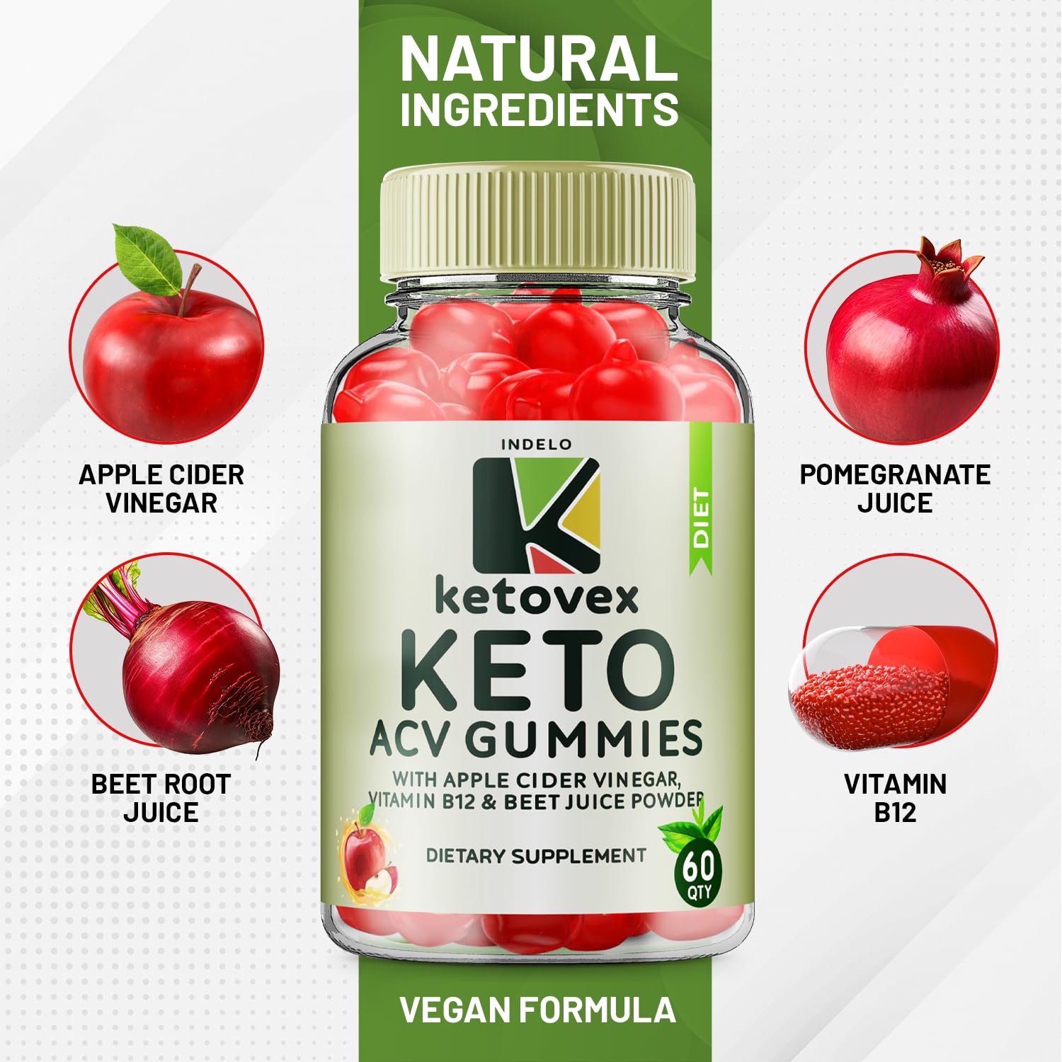 (3 Pack) Ketovex Keto BHB Gummies Advanced Formula, Ketovex BHB Weight Management ACV Gummies Reviews, Ketovex ACV Keto Vex BHB Gummy Gomitas Ketosis, Ketovex Gummies, B12 (180 Gummies) IndeloBuy Supplements Australia