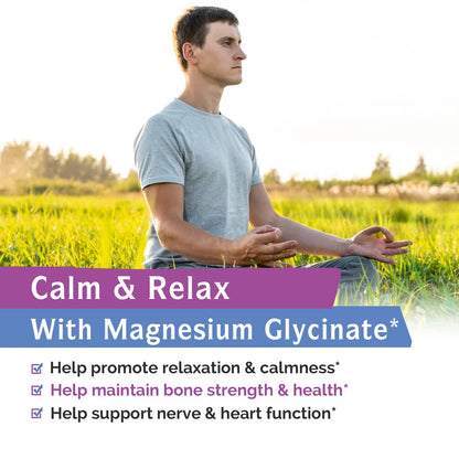 Innate Vitality Magnesium Glycinate 400mg, Non Buffered & High Absorption Magnesium Supplement for Sleep, Relaxation, Heart & Bone Health for Men & Women, Non-GMO, No Gluten, 240 Vegan Capsules Innate VitalityBuy Supplements Australia