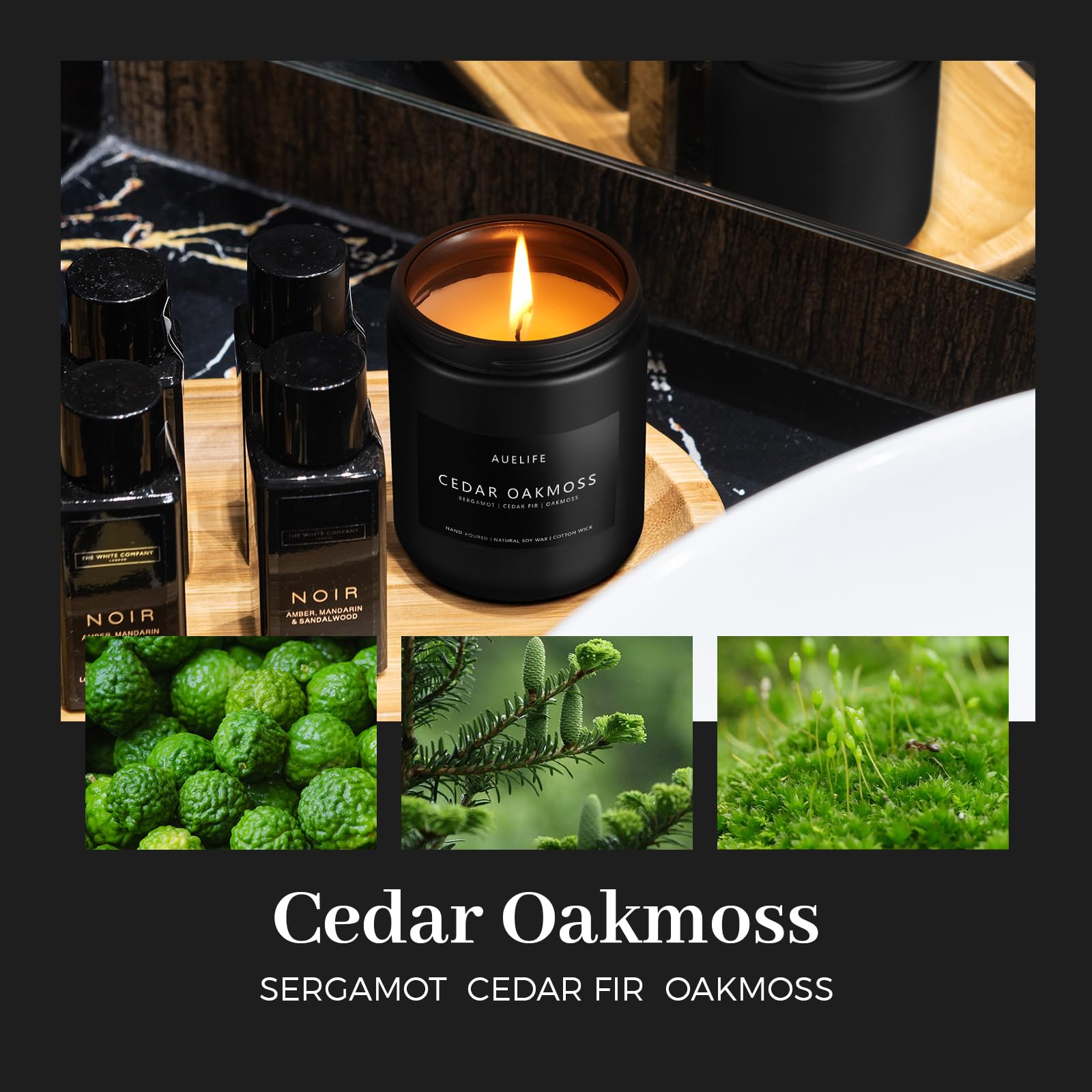 Scented Candles Set | Men Candles Set, Candles for Men Scented Candles for Home - 4 Pack Candles Scents AuelifeBuy Supplements Australia