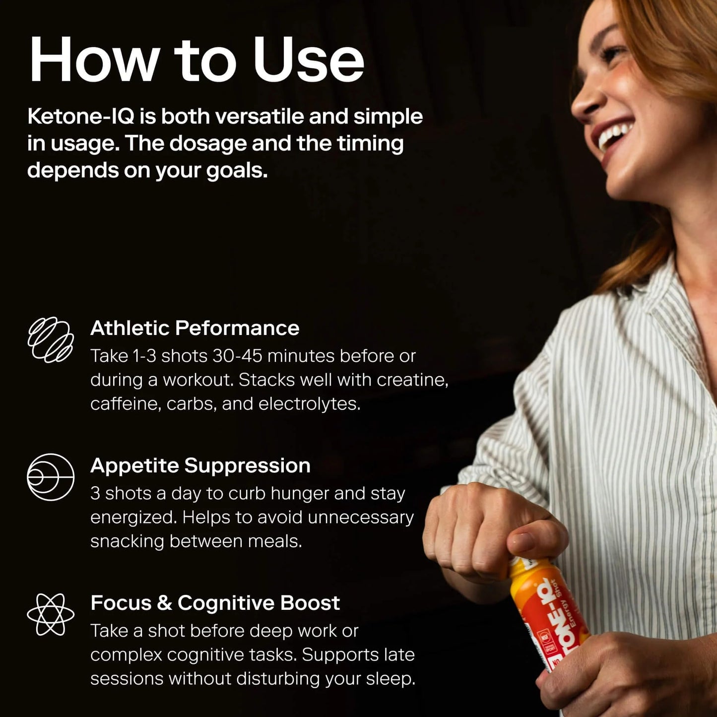 Ketone-IQ No Caffeine Performance Energy Shots – Ketone Fuel for Focus & Endurance, Metabolism Support, 10g Ketones, 24 Pack (Peach) Ketone-IQBuy Supplements Australia
