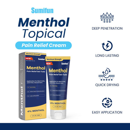 Sumifun Menthol Pain Relief Gel-Tube-3 FL OZ Tube (Pack of 2)- for Knee & Lower Back, Sore Muscle, Neck Shoulder Pain Relief SumifunBuy Supplements Australia