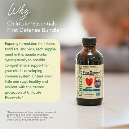 CHILDLIFE ESSENTIALS Immune Support 3-Pack - Liquid Vitamin C, First Defense, and Echinacea - Immune Boosting Supplements CHILDLIFE ESSENTIALSBuy Supplements Australia