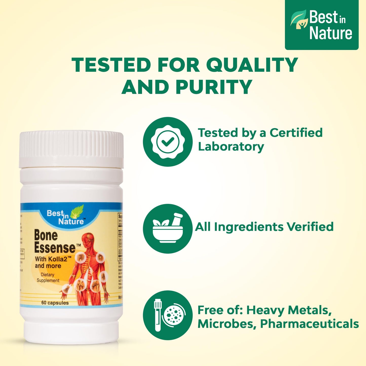 Best in Nature Bone Essense with Kolla2 (Type II Collagen) - Bone and Joint Health Supplement. (60 Count) Best in NatureBuy Supplements Australia
