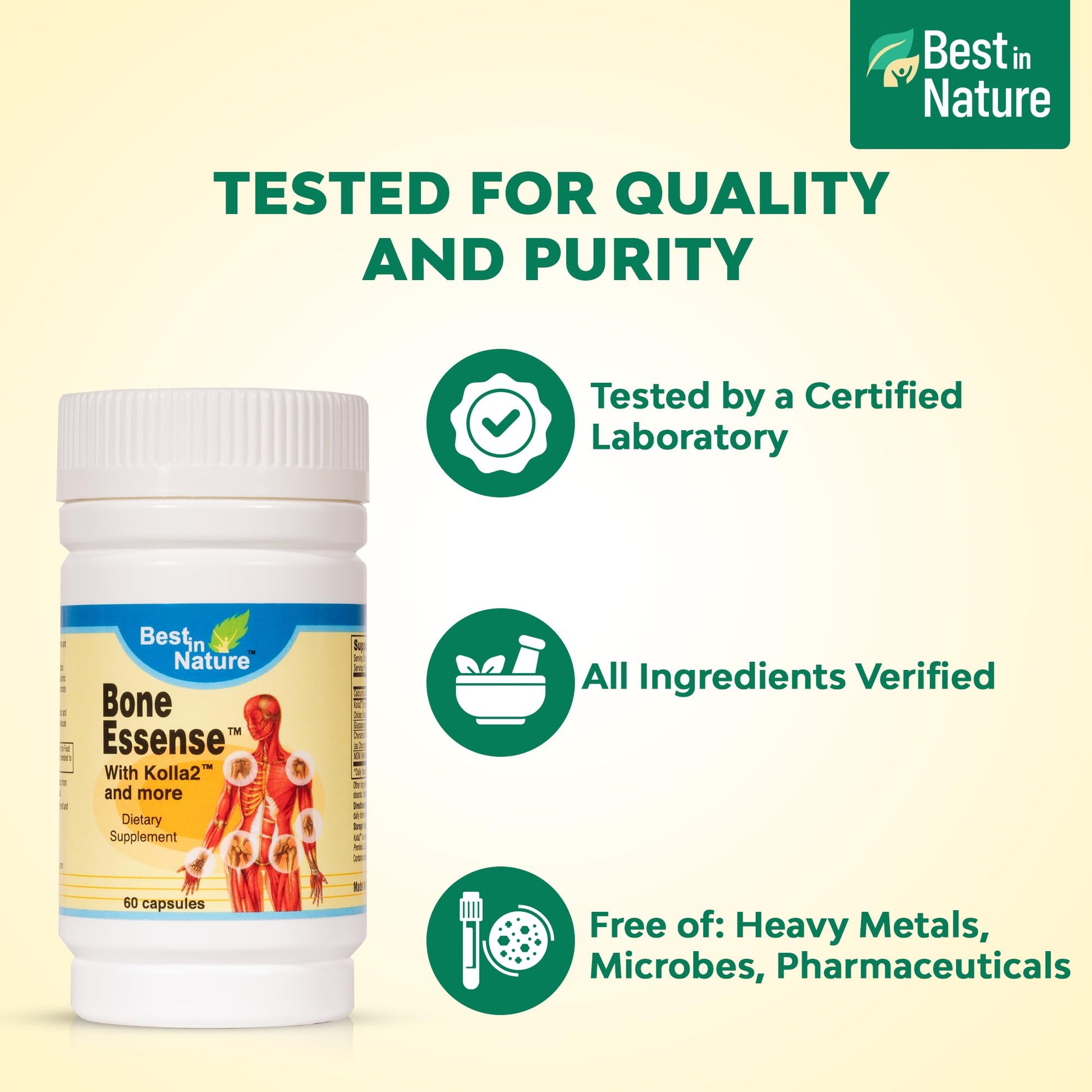 Best in Nature Bone Essense with Kolla2 (Type II Collagen) - Bone and Joint Health Supplement. (60 Count) Best in NatureBuy Supplements Australia
