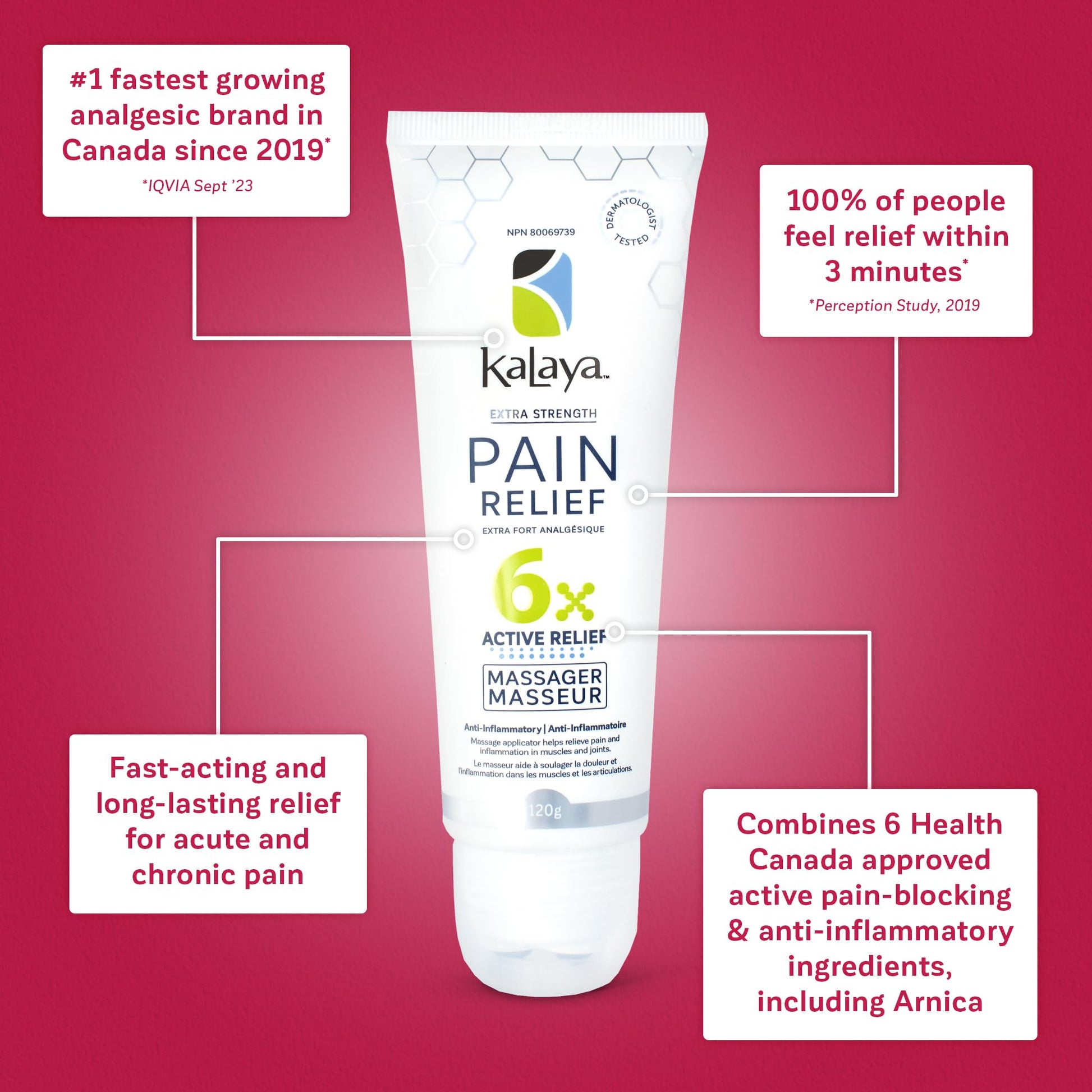 Kalaya Pain Relief Cream with Arnica – Fast-Acting Joint & Muscle Pain Relief – 6 Natural Ingredients – No-Mess Applicator – RMT-Inspired Design – Dermatologist Tested – 4.2 oz Kalaya NaturalsBuy Supplements Australia