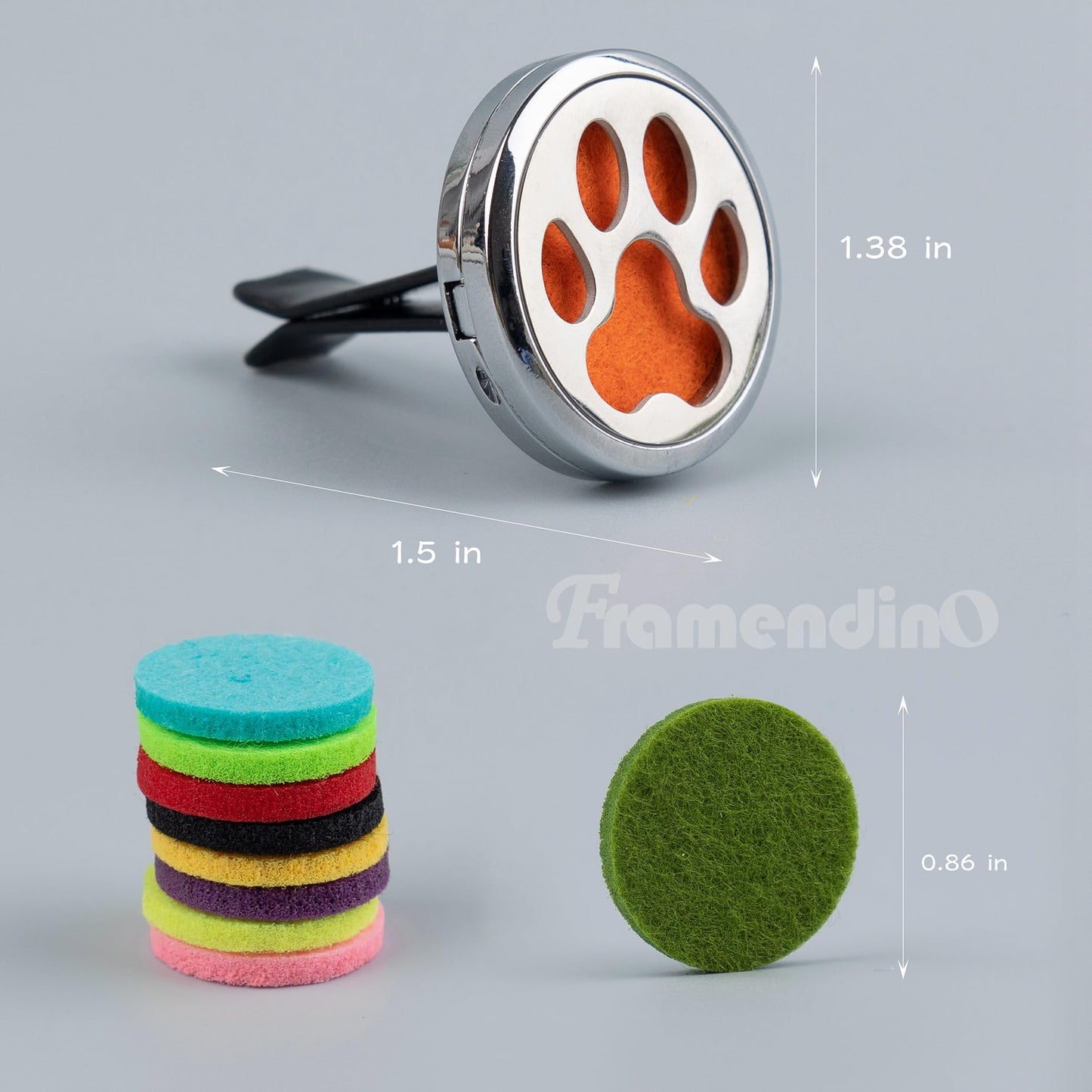 Framendino, 2 Pack Dog Paw Print Locket for Essential Oil Diffuser with 20 Felt Refill Pads FramendinoBuy Supplements Australia