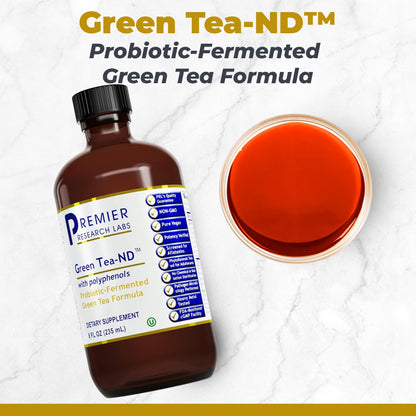 Premier Research Labs Green Tea-ND - Probiotic Fermented Green Tea Extract Supplement with ECGC, Camellia Sinensis Liquid, Supplement Drops for Adults, Vegan Friendly - 8 Fl Oz Bottle Premier Research LabsBuy Supplements Australia