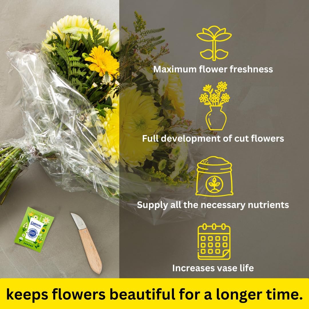 Chrysal Clear Flower Food Packets – Single Packet – Flower Arrangements & Bouquets – Floral Supplies ChrysalBuy Supplements Australia