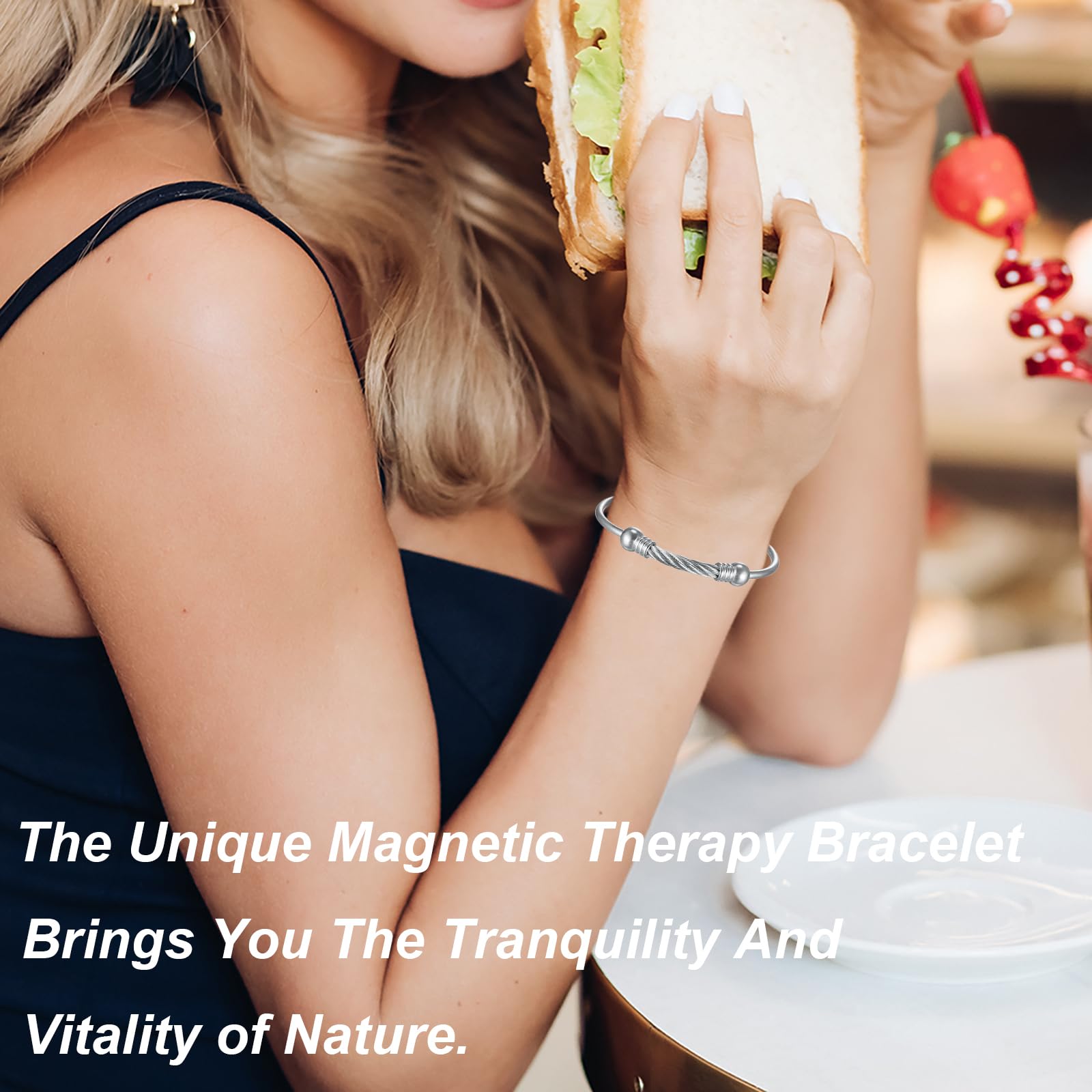 EnerMagiX Magnetic Bracelet for Women for Arthritis and Joint,Twisted Cable Stainless Steel Bangle EnerMagiXBuy Supplements Australia