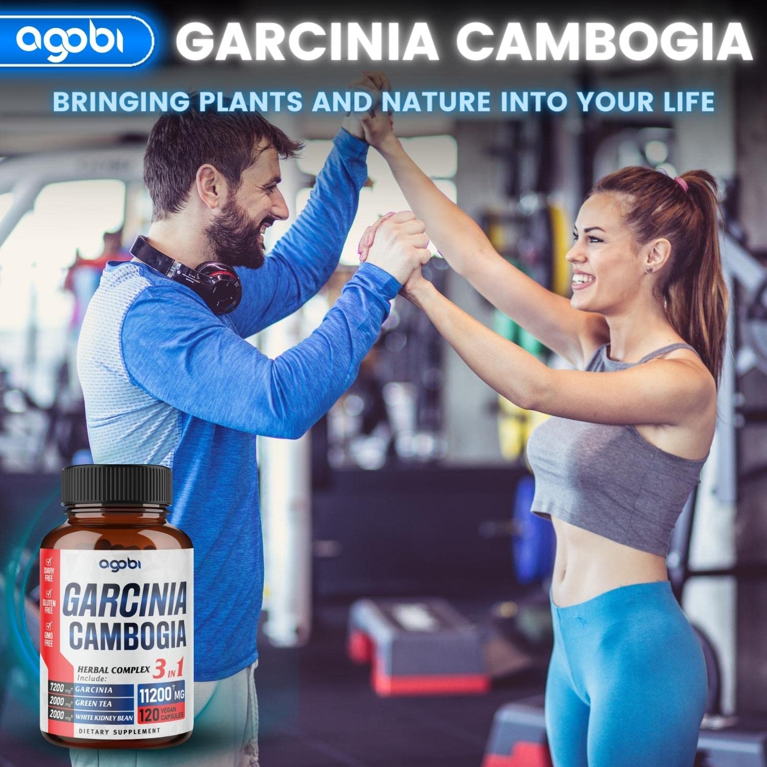 agobi 3in1 Garcinia Cambogia Extract Capsules - 11200mg Herbal Supplement for Body Health agobiBuy Supplements Australia