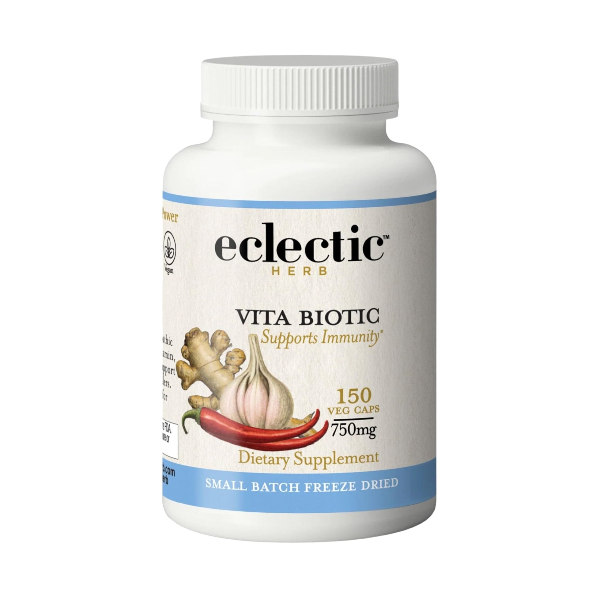 Eclectic Herb - Vitabiotic Capsules | Immune Support | Natural Herbal Multivitamin Supplement | Freeze Dried, Organic, Non-GMO, Vegan, Whole Herb (150 CT | 750 mg) ECLECTIC INSTITUTEBuy Supplements Australia