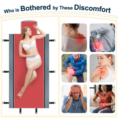 Red Light Therapy for Body - Full Body Red Light Therapy Mat, 71.0x33.31in, 2570Pcs 660nm & 850nm KaoudtBuy Supplements Australia