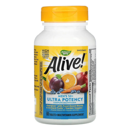 Alive! Once Daily Men's 50+ Ultra - 60 Tablets by Nature's Way Nature's WayBuy Supplements Australia