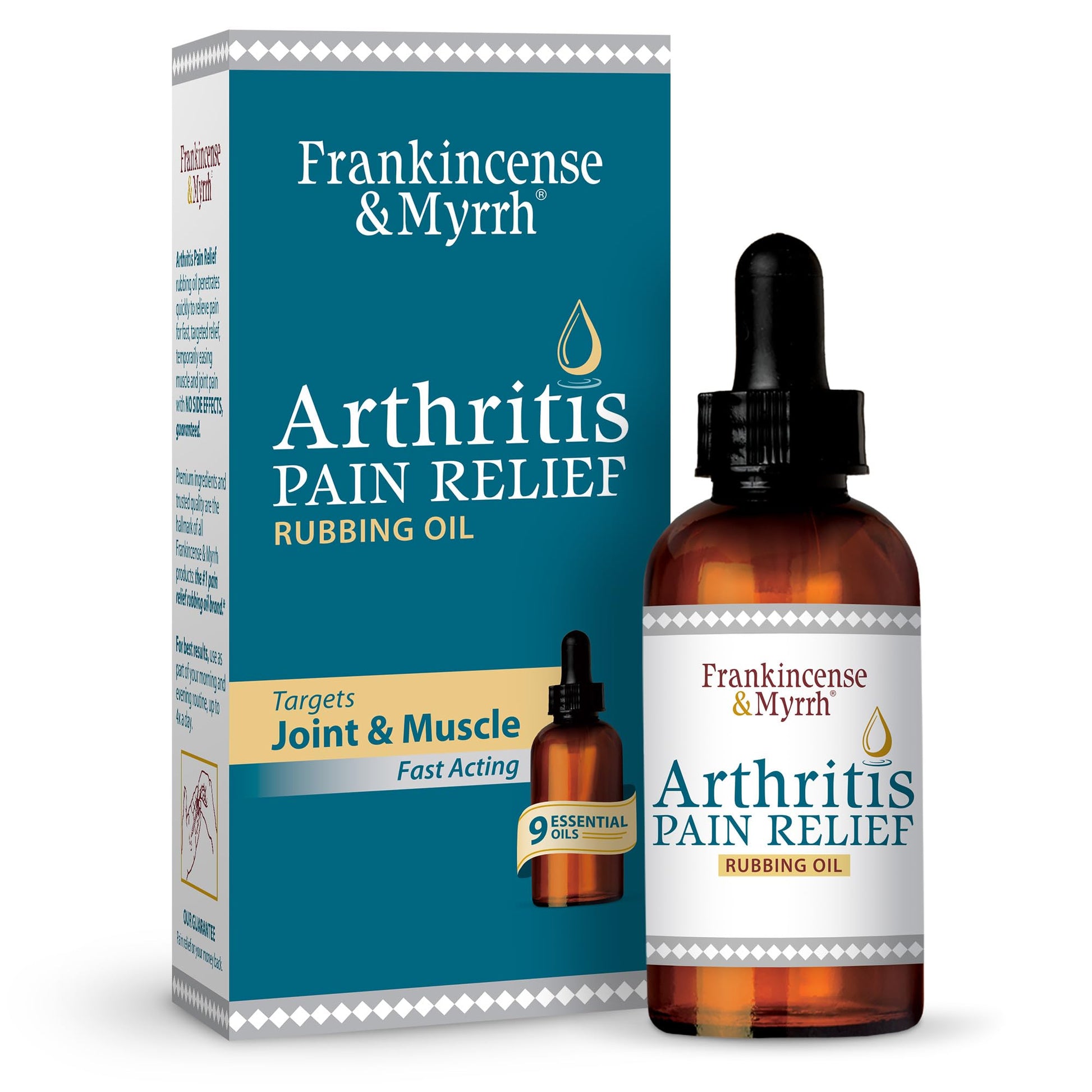 Frankincense & Myrrh Arthritis Pain Relief Rubbing Oil – Arthritis Pain Reliever with Frankincense Essential Oil for Sciatica, Lower Back, Neck, Hands, Knees, Joints and Shoulders, 2 fl.oz. - 1 Pack FRANKINCENSE & MYRRHBuy Supplements Australia