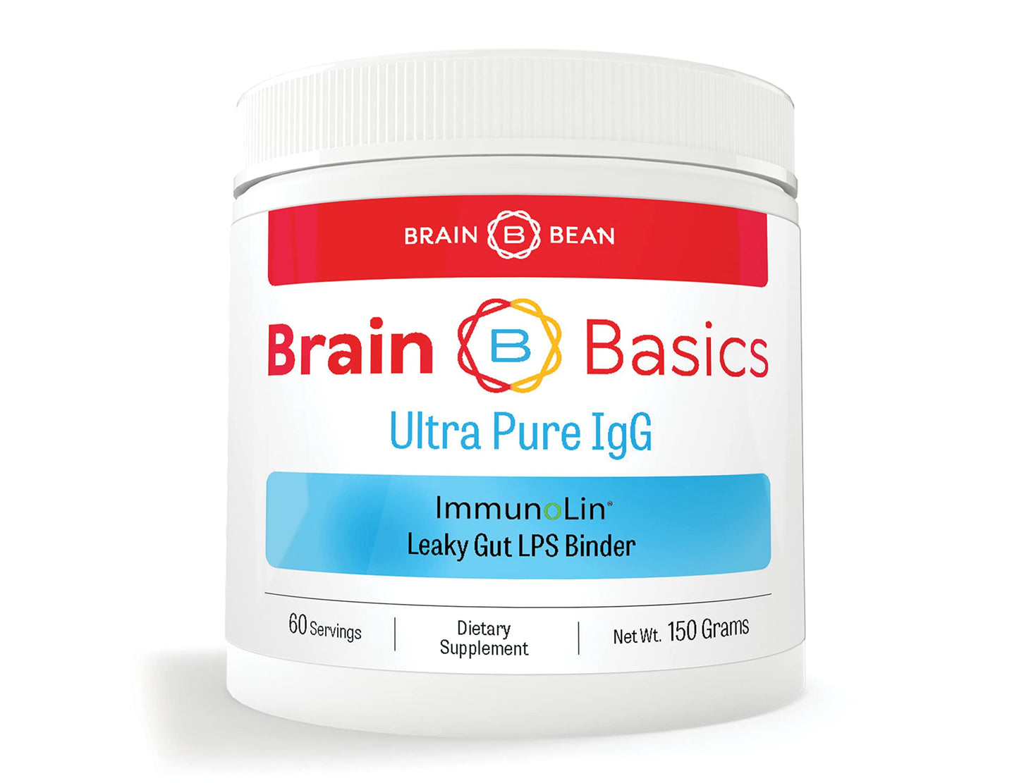 Brain Basics Ultra Pure IgG Supplement - Dairy-Free Supplement IgG-Immunolin Powder, Blended Vitamin & Mineral Supplements, 150g, 60 Servings Brain BeanBuy Supplements Australia