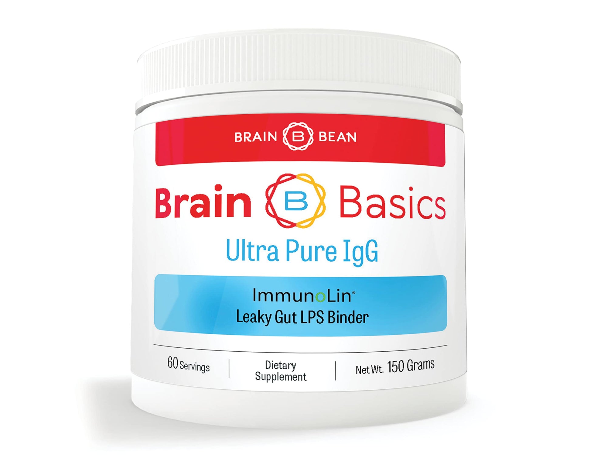 Brain Basics Ultra Pure IgG Supplement - Dairy-Free Supplement IgG-Immunolin Powder, Blended Vitamin & Mineral Supplements, 150g, 60 Servings Brain BeanBuy Supplements Australia