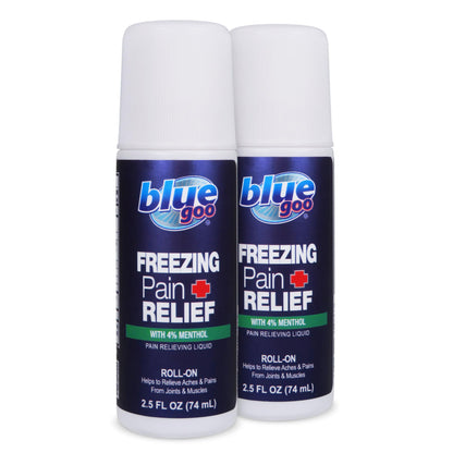 Blue Goo Pain Relieving Menthol Roll On - Fast-Acting Muscle & Joint Pain Relief - 2 x 2.5 oz Blue GooBuy Supplements Australia