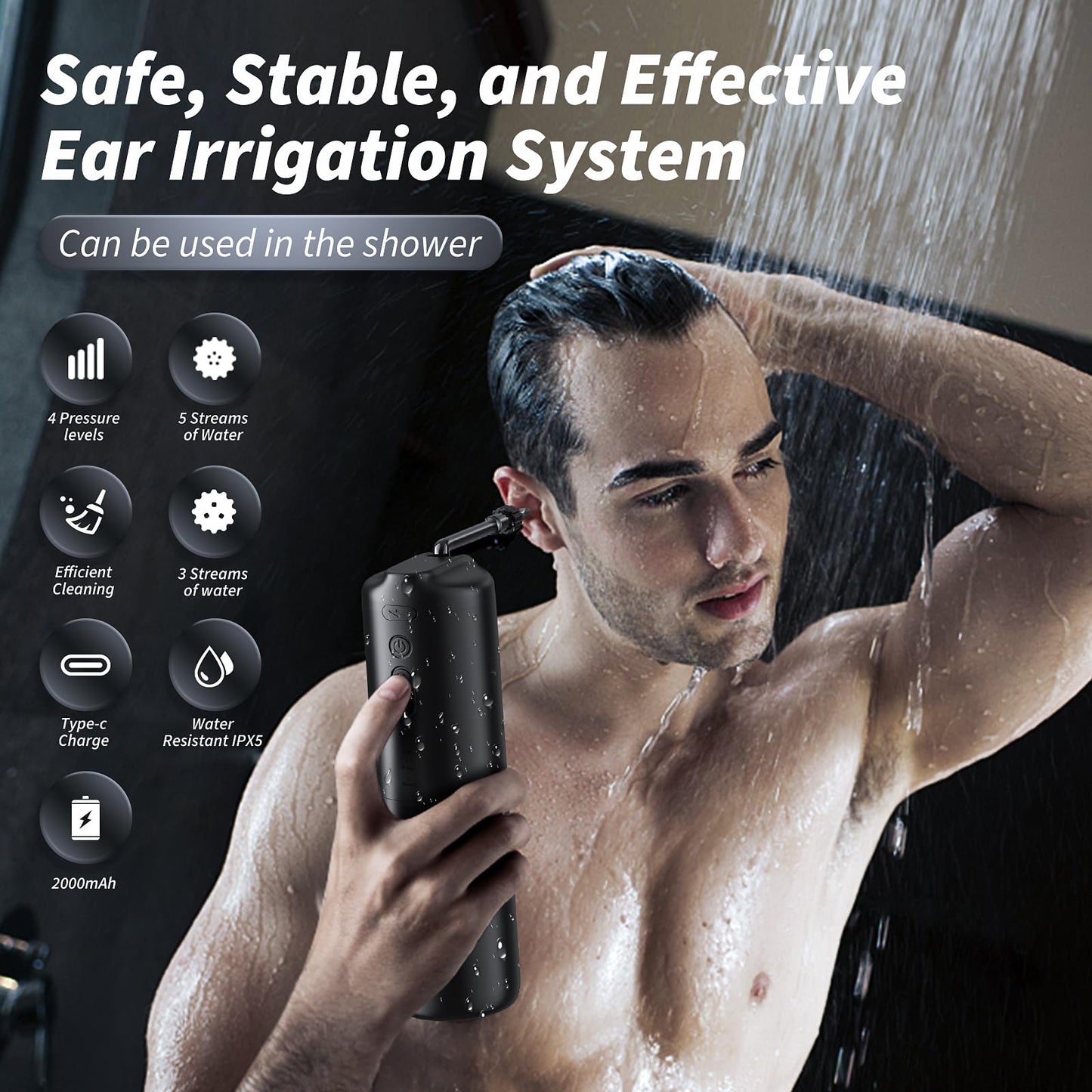 Ear Wax Removal - Electric Ear Irrigation Flushing System - Water Powered Ear LebbtlBuy Supplements Australia