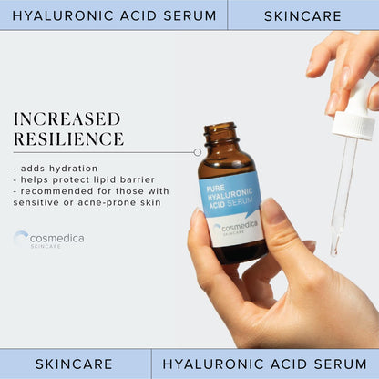 Hyaluronic Acid Serum for Skin 100% Pure Anti Aging Serum Intense Hydration Cosmedica SkincareBuy Supplements Australia