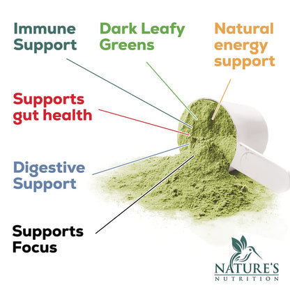 Greens Superfood Powder Supplement - Super Green Smoothie Mix Blend with Spirulina Nature's NutritionBuy Supplements Australia