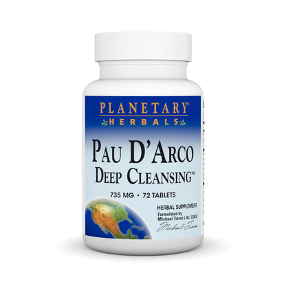 Planetary Herbals PAU D'Arco Deep Cleansing, Herbal Supplement, 735 mg - 72 Tablets Planetary HerbalsBuy Supplements Australia