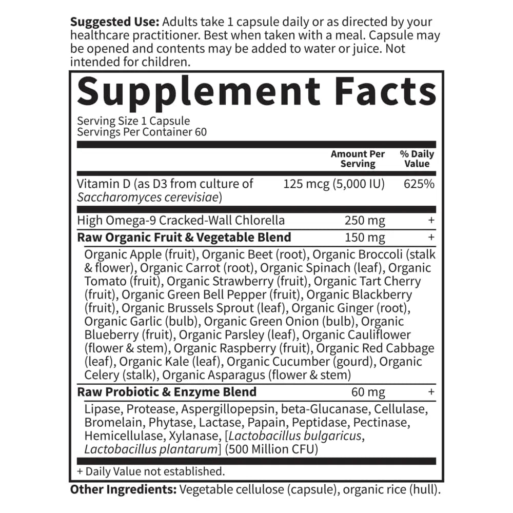 Garden of Life Organics Women's Once Dail,y 60ct & Vitamin Code Vitamin D3 5,000IU, 60ct Garden of LifeBuy Supplements Australia