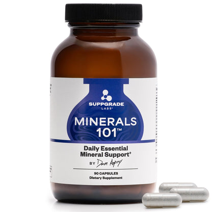 Suppgrade Labs Minerals 101 by Dave Asprey | Daily Essential Mineral Support | Trace Mineral Supplement with Calcium, Magnesium Malate, Chromium, Zinc, Copper, Potassium | 30 Day Supply Suppgrade LabsBuy Supplements Australia